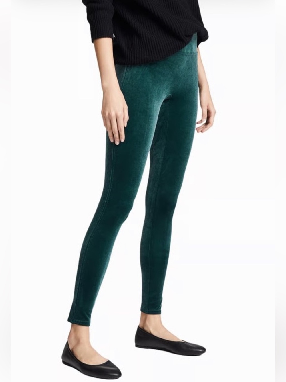 Spanx Velvet Leggings Malachite Emerald Green Holiday Sz XL